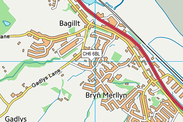 CH6 6BL map - OS VectorMap District (Ordnance Survey)