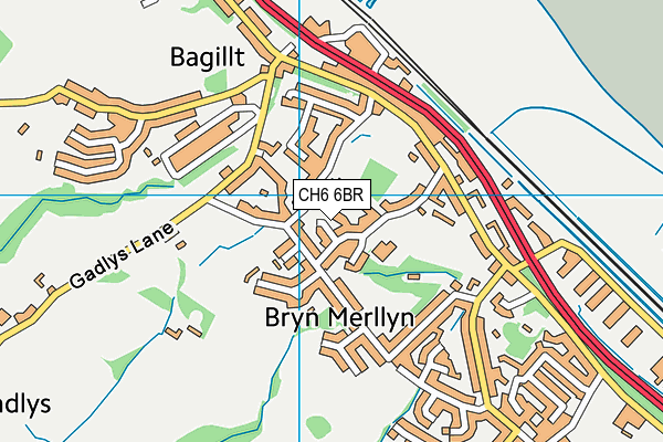 CH6 6BR map - OS VectorMap District (Ordnance Survey)