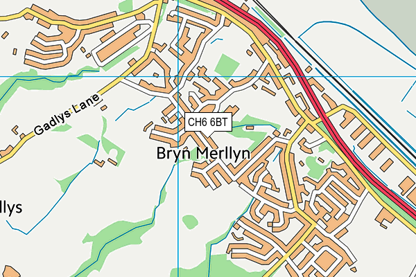 CH6 6BT map - OS VectorMap District (Ordnance Survey)