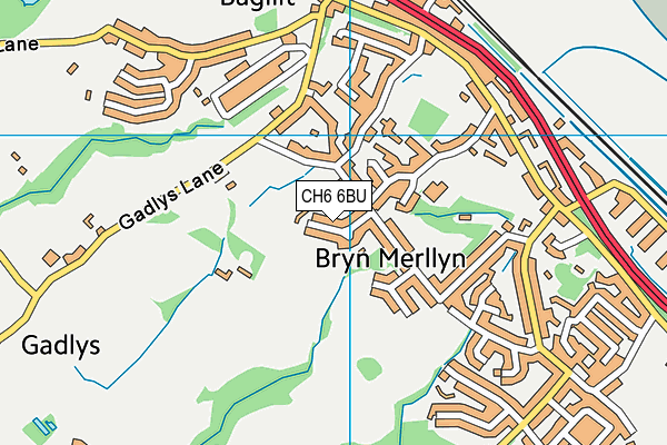 CH6 6BU map - OS VectorMap District (Ordnance Survey)