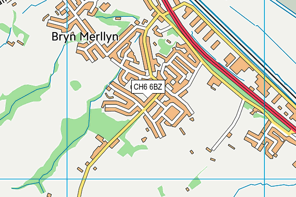 CH6 6BZ map - OS VectorMap District (Ordnance Survey)