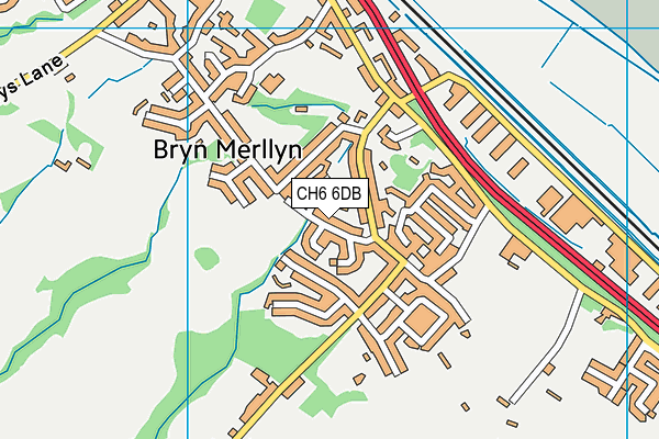 CH6 6DB map - OS VectorMap District (Ordnance Survey)