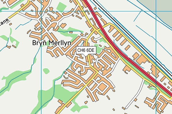 CH6 6DE map - OS VectorMap District (Ordnance Survey)