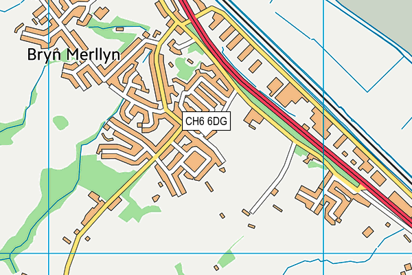 CH6 6DG map - OS VectorMap District (Ordnance Survey)