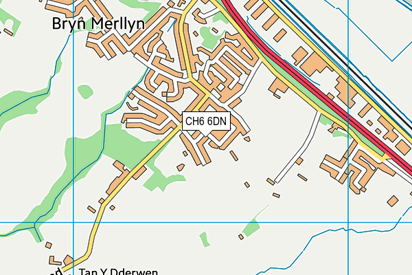 CH6 6DN map - OS VectorMap District (Ordnance Survey)