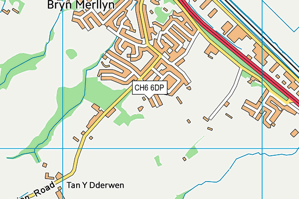 CH6 6DP map - OS VectorMap District (Ordnance Survey)