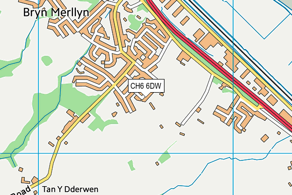 CH6 6DW map - OS VectorMap District (Ordnance Survey)