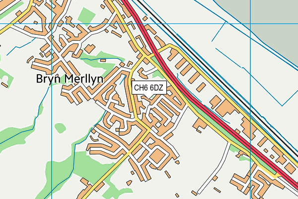 CH6 6DZ map - OS VectorMap District (Ordnance Survey)