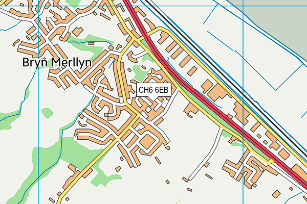 CH6 6EB map - OS VectorMap District (Ordnance Survey)