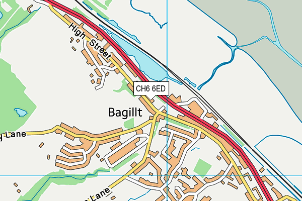 CH6 6ED map - OS VectorMap District (Ordnance Survey)