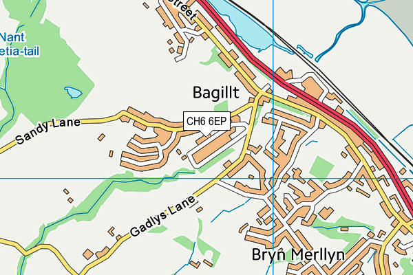 CH6 6EP map - OS VectorMap District (Ordnance Survey)