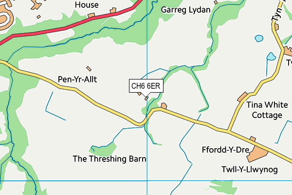 CH6 6ER map - OS VectorMap District (Ordnance Survey)