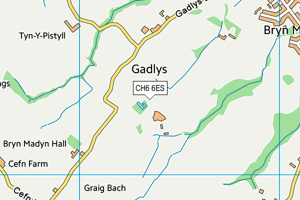 CH6 6ES map - OS VectorMap District (Ordnance Survey)