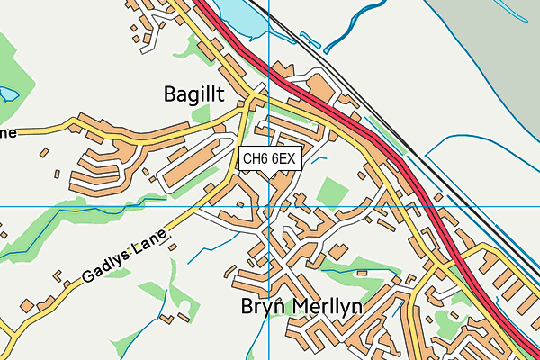 CH6 6EX map - OS VectorMap District (Ordnance Survey)