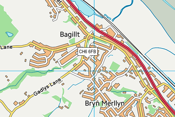 CH6 6FB map - OS VectorMap District (Ordnance Survey)