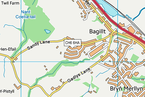 CH6 6HA map - OS VectorMap District (Ordnance Survey)