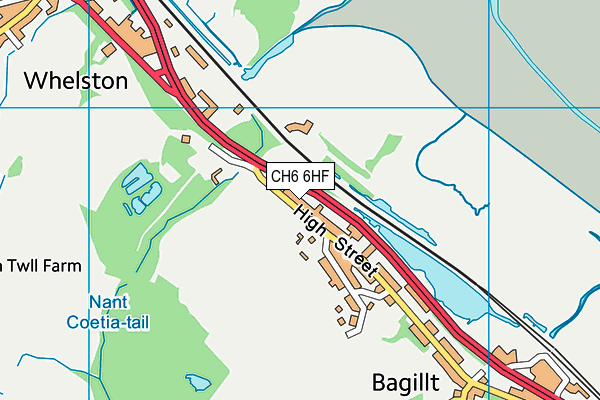 CH6 6HF map - OS VectorMap District (Ordnance Survey)