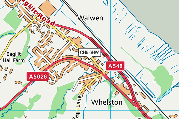 CH6 6HW map - OS VectorMap District (Ordnance Survey)