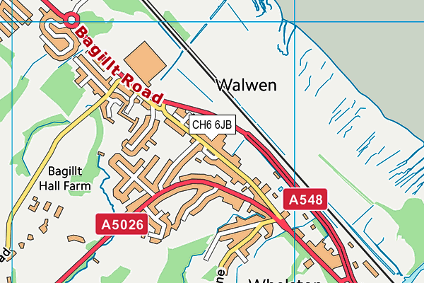 CH6 6JB map - OS VectorMap District (Ordnance Survey)