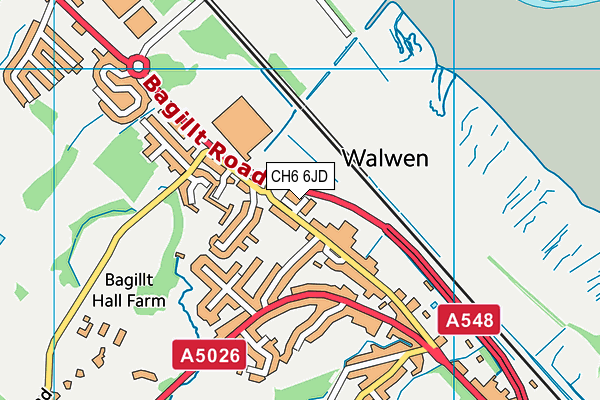 CH6 6JD map - OS VectorMap District (Ordnance Survey)