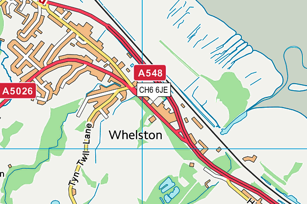 CH6 6JE map - OS VectorMap District (Ordnance Survey)