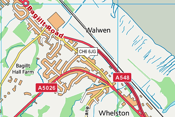 CH6 6JG map - OS VectorMap District (Ordnance Survey)