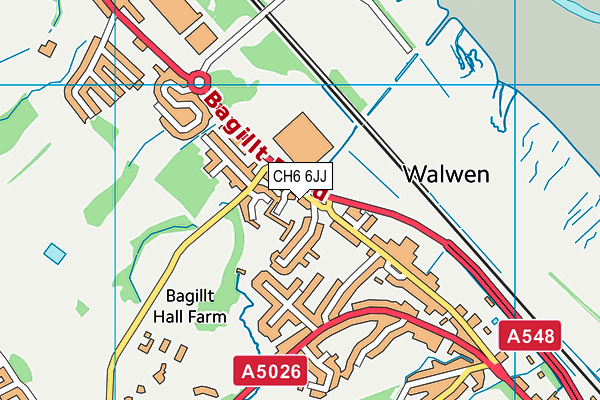 CH6 6JJ map - OS VectorMap District (Ordnance Survey)