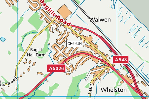 CH6 6JN map - OS VectorMap District (Ordnance Survey)