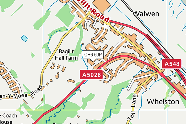 CH6 6JP map - OS VectorMap District (Ordnance Survey)