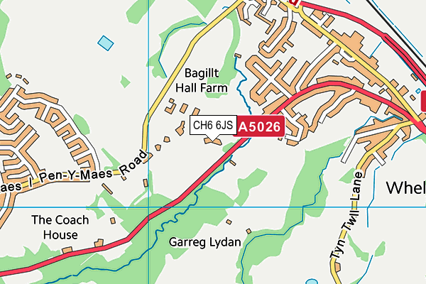 CH6 6JS map - OS VectorMap District (Ordnance Survey)