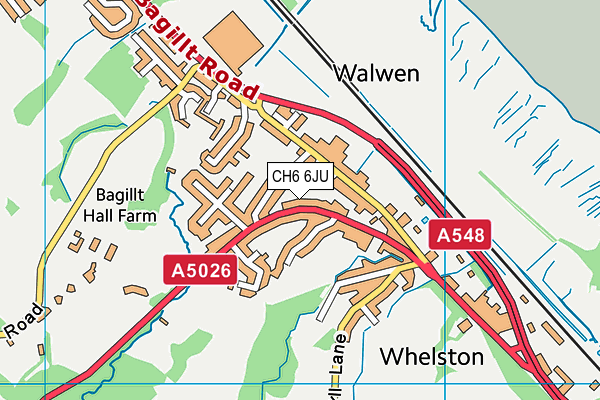 CH6 6JU map - OS VectorMap District (Ordnance Survey)