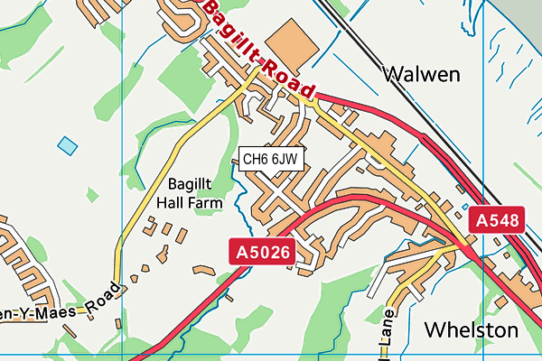 CH6 6JW map - OS VectorMap District (Ordnance Survey)