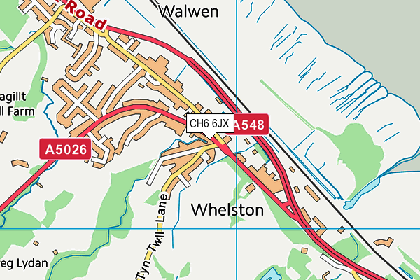 CH6 6JX map - OS VectorMap District (Ordnance Survey)