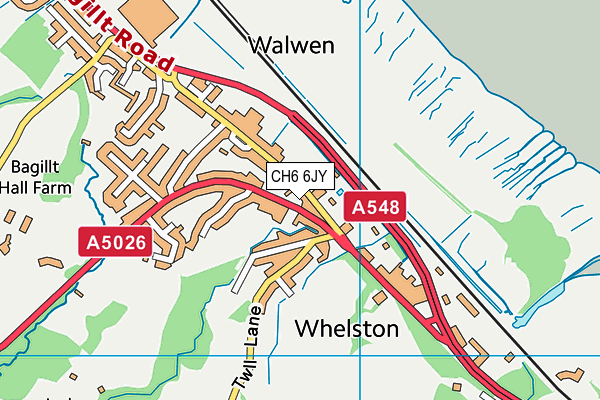 CH6 6JY map - OS VectorMap District (Ordnance Survey)