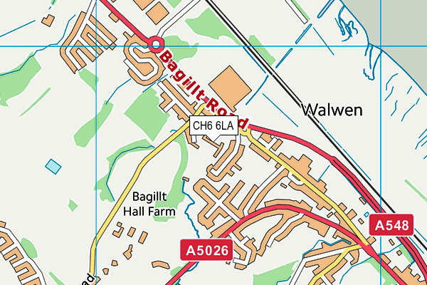 CH6 6LA map - OS VectorMap District (Ordnance Survey)