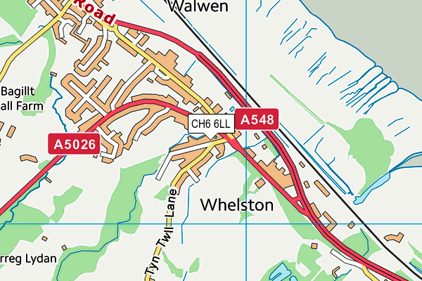 CH6 6LL map - OS VectorMap District (Ordnance Survey)