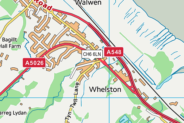 CH6 6LN map - OS VectorMap District (Ordnance Survey)