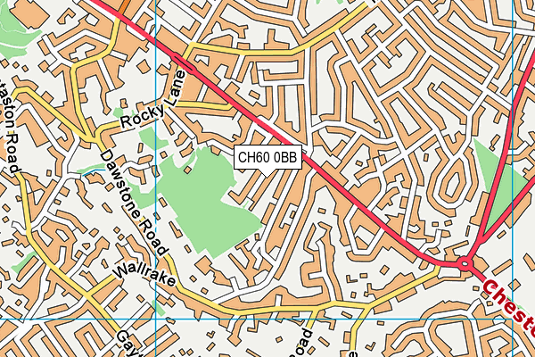 CH60 0BB map - OS VectorMap District (Ordnance Survey)