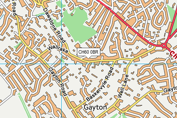 CH60 0BR map - OS VectorMap District (Ordnance Survey)