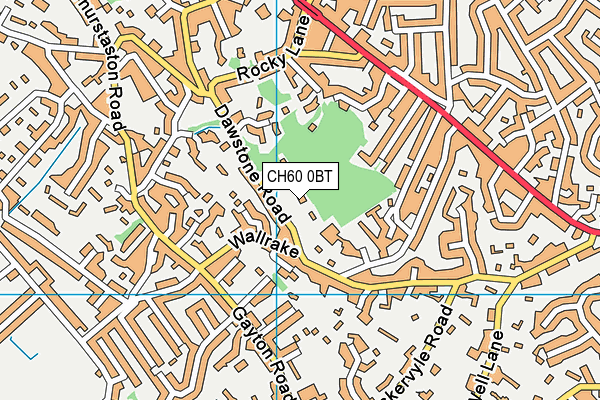 CH60 0BT map - OS VectorMap District (Ordnance Survey)