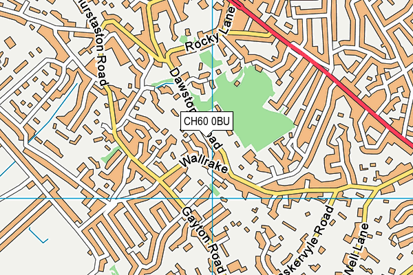 CH60 0BU map - OS VectorMap District (Ordnance Survey)