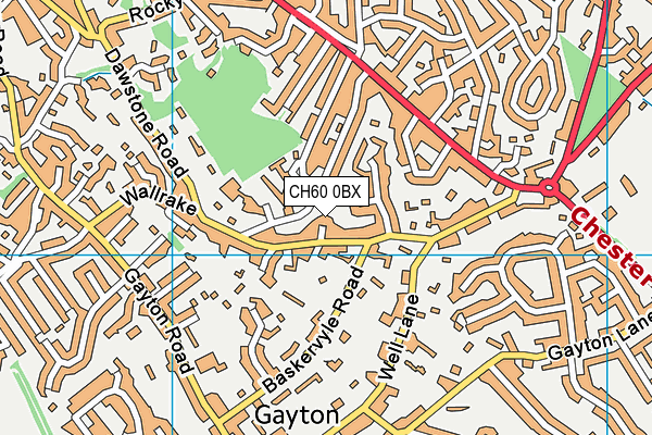 CH60 0BX map - OS VectorMap District (Ordnance Survey)