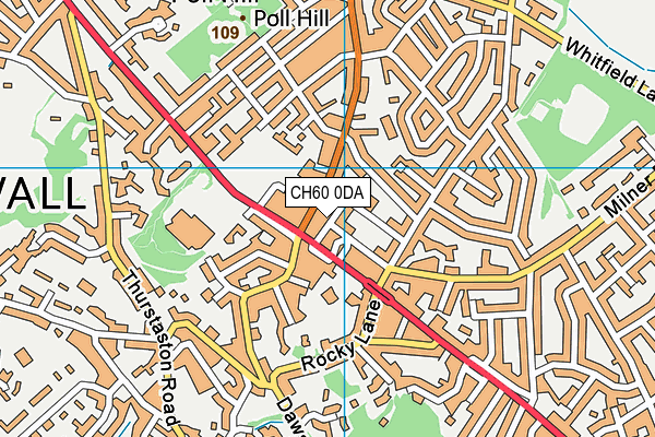 CH60 0DA map - OS VectorMap District (Ordnance Survey)