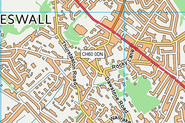 CH60 0DN map - OS VectorMap District (Ordnance Survey)