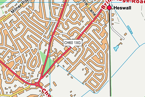 CH60 1XG map - OS VectorMap District (Ordnance Survey)