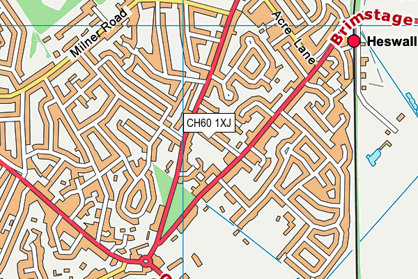 CH60 1XJ map - OS VectorMap District (Ordnance Survey)