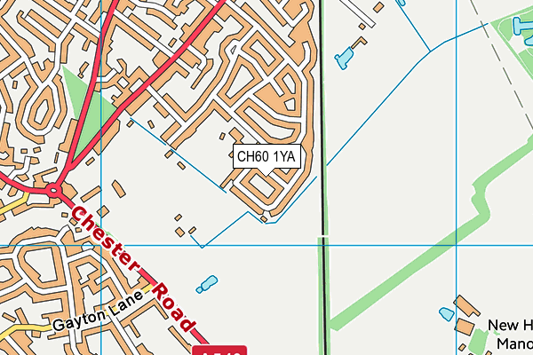 CH60 1YA map - OS VectorMap District (Ordnance Survey)