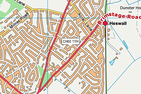 CH60 1YH map - OS VectorMap District (Ordnance Survey)