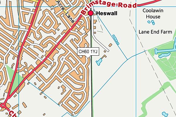 CH60 1YJ map - OS VectorMap District (Ordnance Survey)