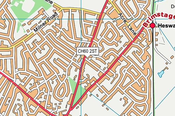 CH60 2ST map - OS VectorMap District (Ordnance Survey)